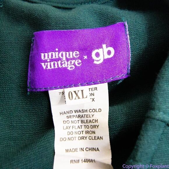 Unique Vintage X GB Green Apple Print Fit And Flare Dress, 0XL - Picture 13 of 16